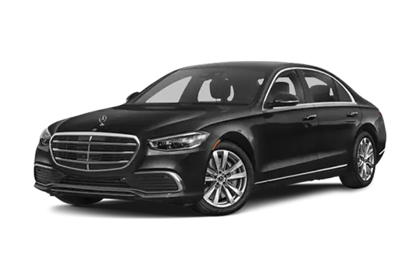 Black Mercedes luxury sedan for executive and luxury transportation