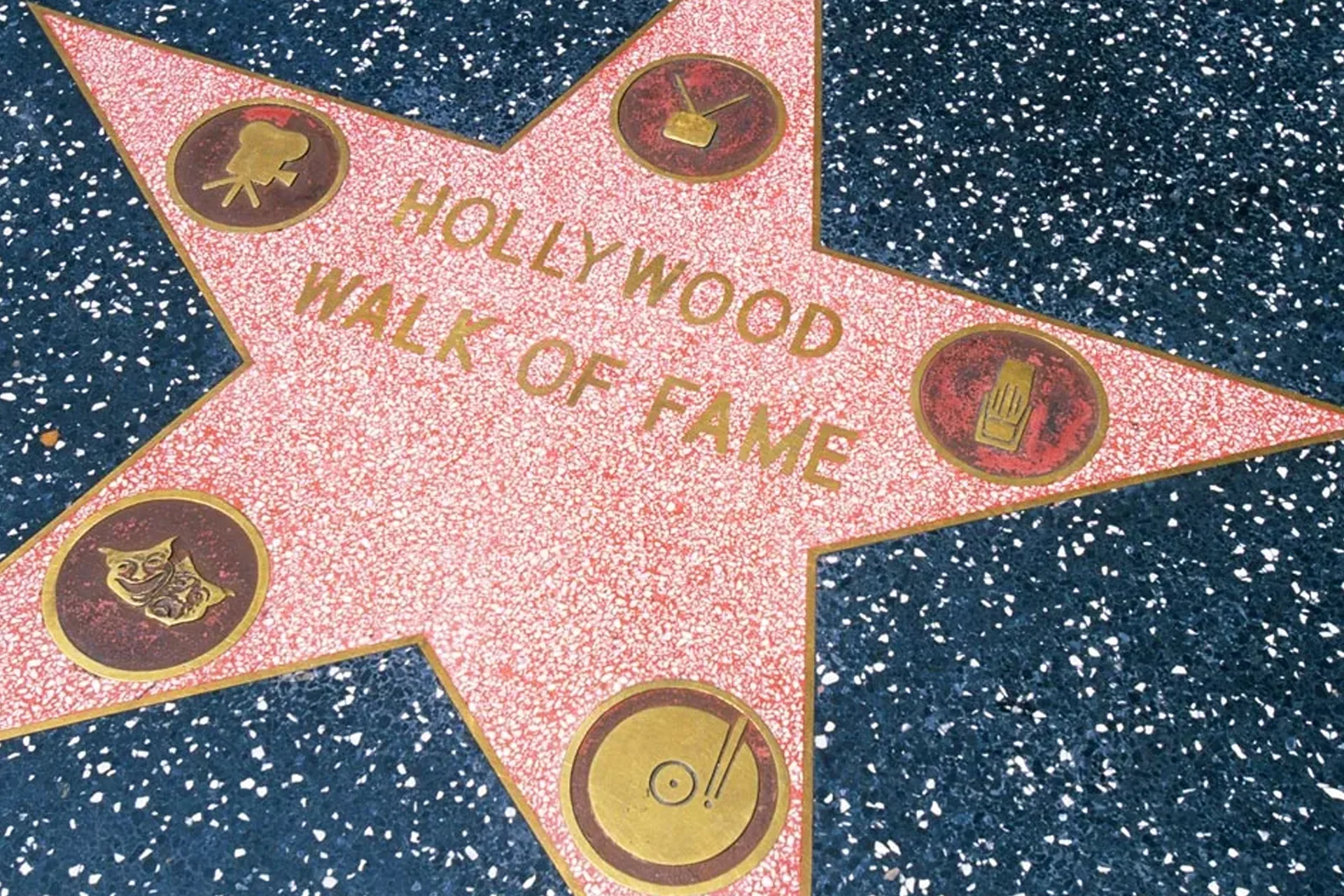 Los Angeles 11 Hollywood Walk of Fame star featuring the words Hollywood Walk of Fame in Los Angeles