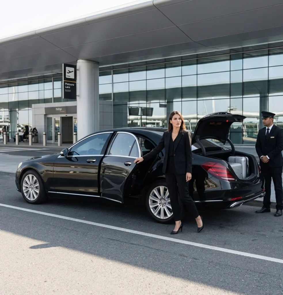 Why Are Executive Sedans the Smart Choice for Modern Travelers? 3 Sleek Mercedes-Benz S-Class limousine parked, showcasing its luxury design ideal for executive sedan transportation